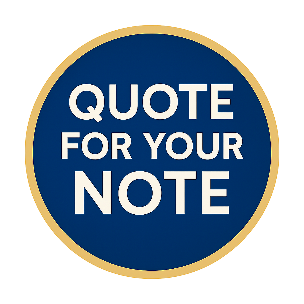 Quote For Your Note